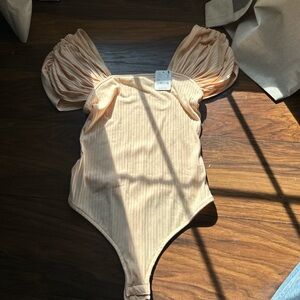 Free People Cream Bodysuit